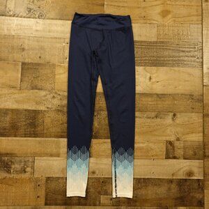 Erin Condren Athletic Leggings‎ Women’s Small Navy Blue Ombre Workout Yoga